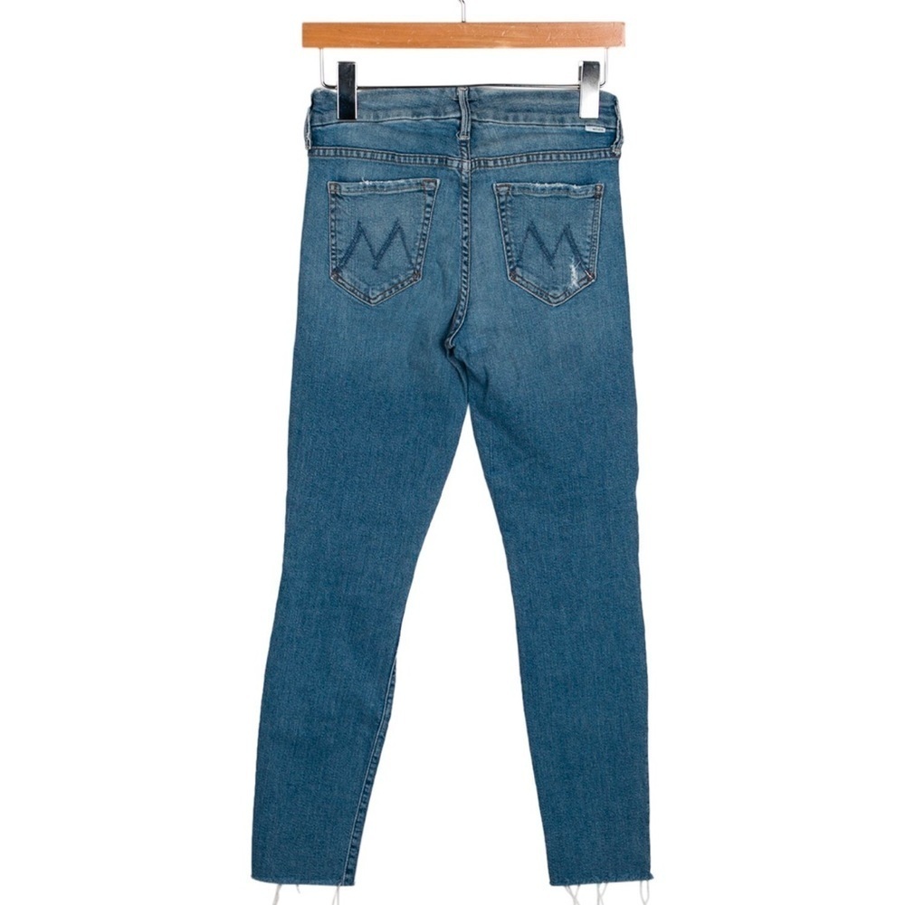 Mother Women’s Looker Ankle Fray Distressed Denim Jeans in Love Gun- Size 26 - Picture 2 of 7